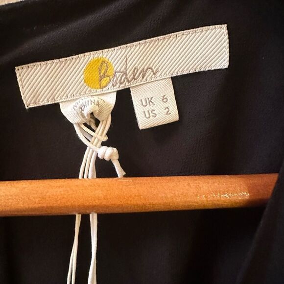 Boden Belgrave Womens 2R Black Sheer Silk Mix Jumpsuit Wide Leg News/tag - Picture 5 of 9